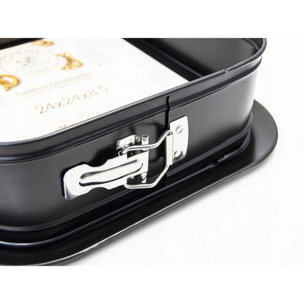 Meyerhoff Bakery vierkante springvorm/ bakvorm met opstaande rand 24 x 24 x 8,5 cm zwart
