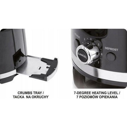 LUND Professional broodrooster 850W Zwart