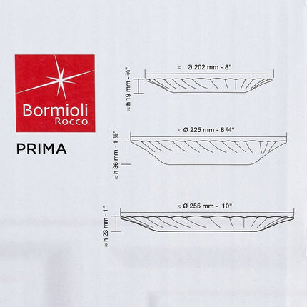 Bormioli Rocco Prima 18-delige serviesset van Italiaanse kwaliteit opaal glas wit