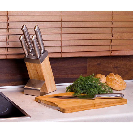 Kinghoff KH-3461 6-delig messen set met houten blok