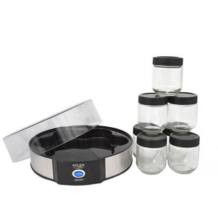Adler yoghurtmaker met glazen potten AD 4476 zwart