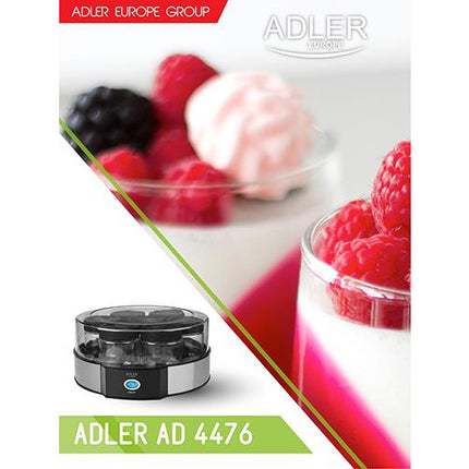 Adler yoghurtmaker met glazen potten AD 4476 zwart