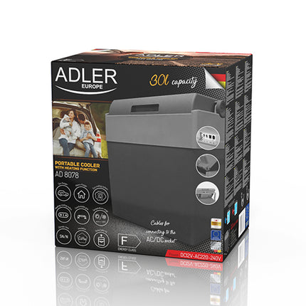 Adler draagbare koelbox 30L AD 8078 grijs