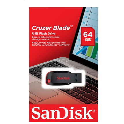 Sandisk USB stick FlashDrive Cruzer Blade 64GB Zwart/Rood