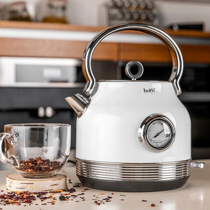 Botti Royal Line professionele retro 3 delige keukenapparaten set broodrooster waterkoker en blender wit