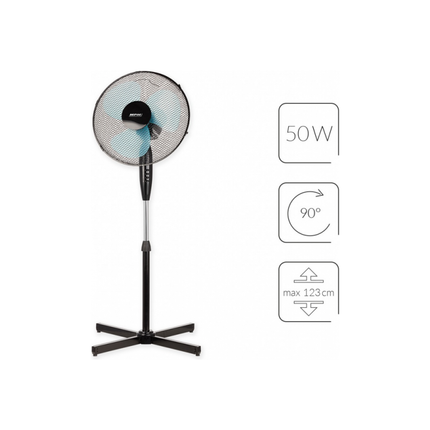 MPM staande ventilator 50W MWP-17 zwart