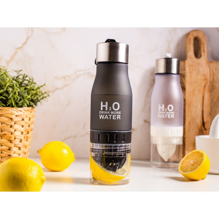 Altom Design waterfles met citruspers diffuser 650ml zwart