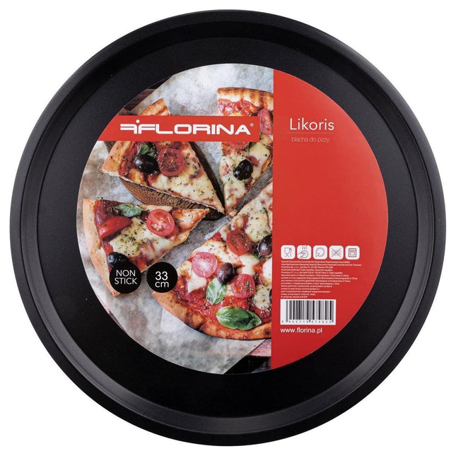 Florina Likoris pizzaplaat / pizza bakvorm Ø 33 x 1 cm zwart