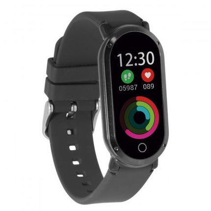 KSIX Activity tracker/Fitness band met hartslag monitor Bluetooth zwart