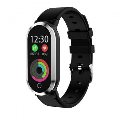 KSIX Activity tracker/Fitness band met hartslag monitor Bluetooth zwart