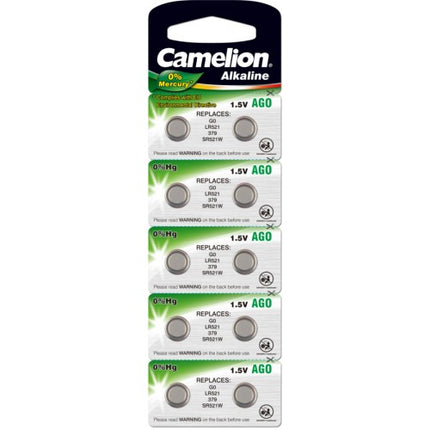 Camelion Knoopcelbatterijen AG0 0% Mercury/Hg 10 stuks
