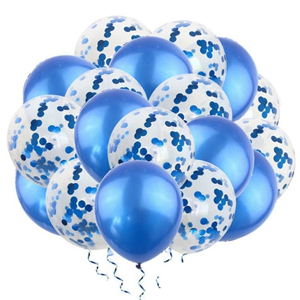 VSE luxe confetti ballonnen 20 stuks blauw