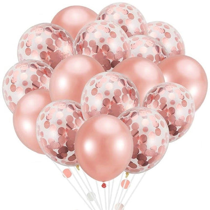 VSE luxe confetti ballonnen 20 stuks rosé