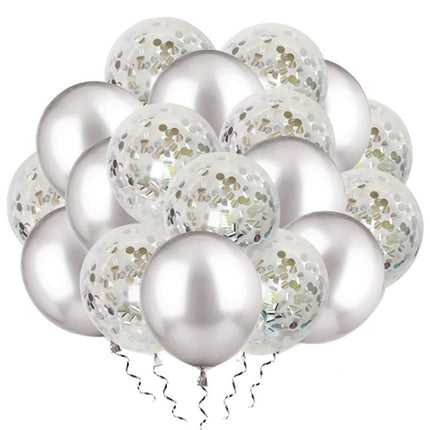 VSE luxe confetti ballonnen 20 stuks zilver