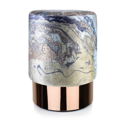 Mondex Design Cosmic poef marmerlook met goud 34x34x46cm