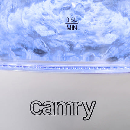 Camry glazen waterkoker met led verlichting 1.7L CR 1251 cremé