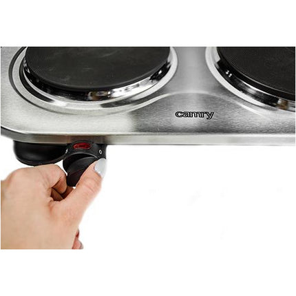 Camry twee pits elektrische kookplaat CR 6511 RVS