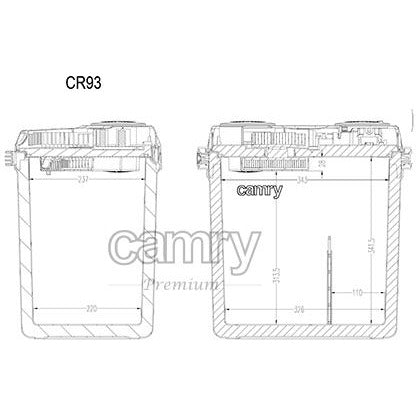 Camry draagbare koelbox 32 L CR 93 grijs