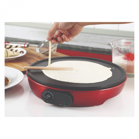SwissHome crêpe maker 1000W SH-6725 rood