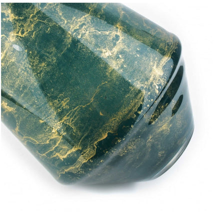 Van der Groff Christie vaas groen marmer look glas 18 x 18 x 27 cm