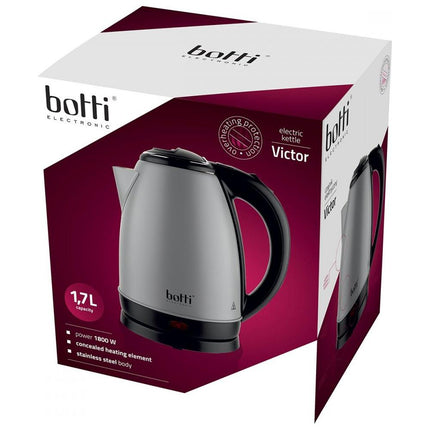 Botti Victor waterkoker RVS 1,7L 1800W grijs mat