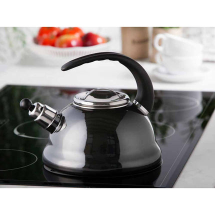 Altom Design Izydor fluitketel emaille grafiet 2.5 Liter - ook geschikt voor inductie