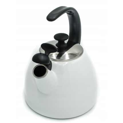 Emalia Aperto fluitketel emaille hoogglans wit 2.2 Liter - ook geschikt voor inductie