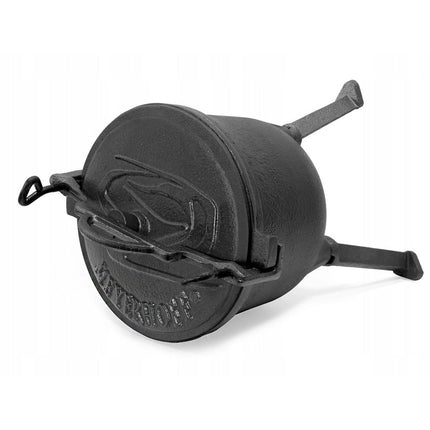 Meyerhoff grote outdoor Dutch oven gietijzeren pan/ heksenketel op hoge poot voor koken boven of op het kampvuur 15L