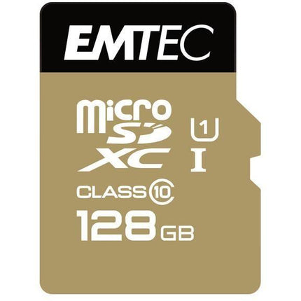 Emtec MicroSDXC 128GB + Adapter CL10 Gold+ UHS-I 85MB/s zwart/goud