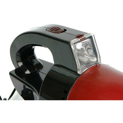 Autostofzuiger met lamp 12V sigaretten aansluiting rood / zwart