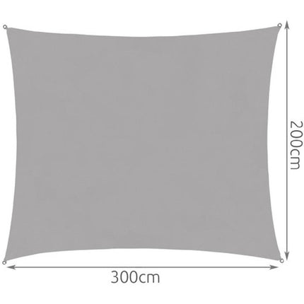 Gardlov waterproof schaduwdoek grijs UV bestendig  3 x 2 m