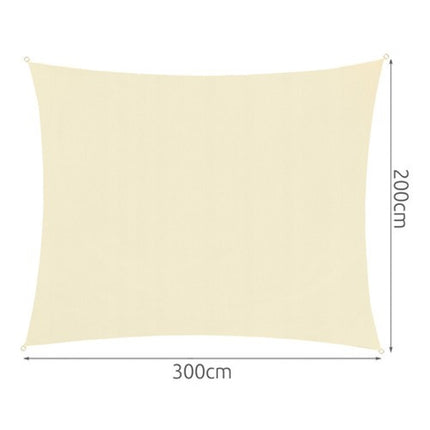 Gardlov waterproof schaduwdoek crème UV bestendig  3 x 2 m