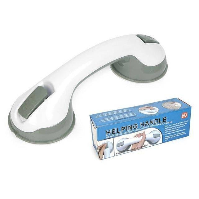 Hulp handvat voor badkamer met sterke zuignappen 30 cm grijs