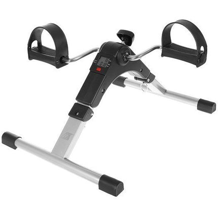 Malatec revalidatietrainingsfiets - stoelfiets - deskbike - bureaufiets met verstelbare weerstand en LCD computer zwart / zilver