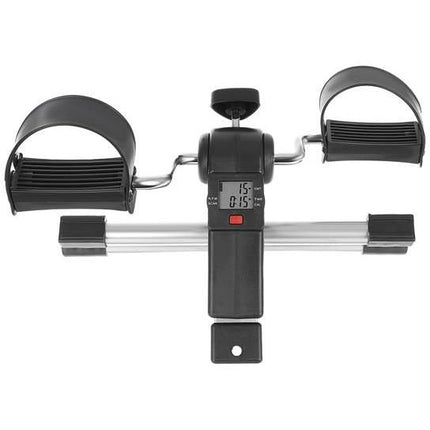 Malatec revalidatietrainingsfiets - stoelfiets - deskbike - bureaufiets met verstelbare weerstand en LCD computer zwart / zilver
