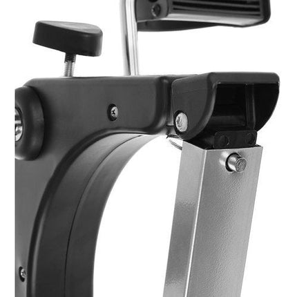 Malatec revalidatietrainingsfiets - stoelfiets - deskbike - bureaufiets met verstelbare weerstand en LCD computer zwart / zilver