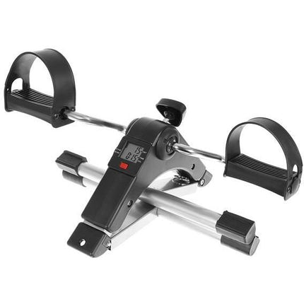 Malatec revalidatietrainingsfiets - stoelfiets - deskbike - bureaufiets met verstelbare weerstand en LCD computer zwart / zilver