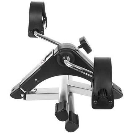 Malatec revalidatietrainingsfiets - stoelfiets - deskbike - bureaufiets met verstelbare weerstand en LCD computer zwart / zilver