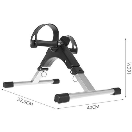 Malatec revalidatietrainingsfiets - stoelfiets - deskbike - bureaufiets met verstelbare weerstand en LCD computer zwart / zilver