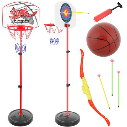Basketbal set met pomp en bal inclusief pijl en boog set met schietbord