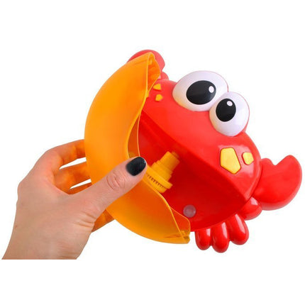 Bubble crab muzikale krab met muziekjes en zeepbellen voor in bad rood/geel