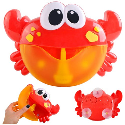 Bubble crab muzikale krab met muziekjes en zeepbellen voor in bad rood/geel