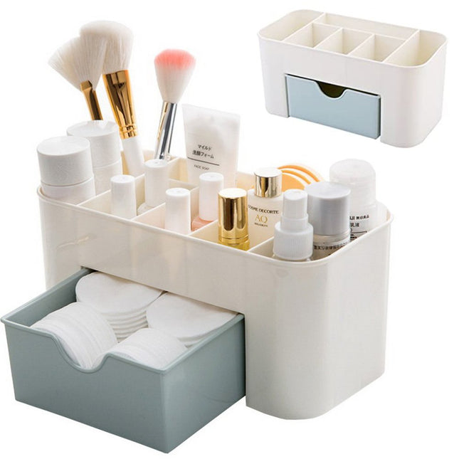 Make-up cosmetica orginazer opbergdoos 6 vaks inclusief lade 21 x 11 x 9.5 cm crème