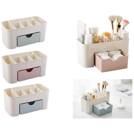 Make-up cosmetica orginazer opbergdoos 6 vaks inclusief lade 21 x 11 x 9.5 cm crème