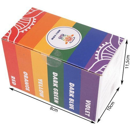 Holi cow 6 x 100 gr gekleurde holi poeder voor festivals en evenementen - Colour run powder