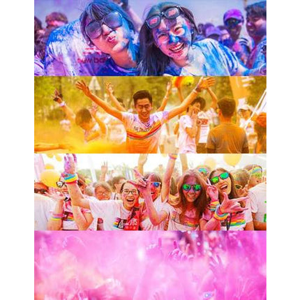 Holi cow 10 x 100 gr gekleurde holi poeder voor festivals en evenementen - Colour run powder