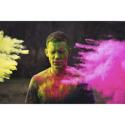 Holi cow 6 x 100 gr gekleurde holi poeder voor festivals en evenementen - Colour run powder