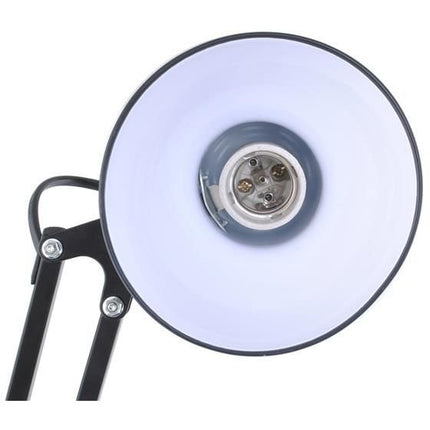 Verstelbare klassieke bureaulamp / leeslamp met een retro uitstraling 40W zwart