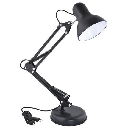 Verstelbare klassieke bureaulamp / leeslamp met een retro uitstraling 40W zwart