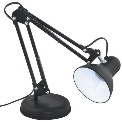 Verstelbare klassieke bureaulamp / leeslamp met een retro uitstraling 40W zwart